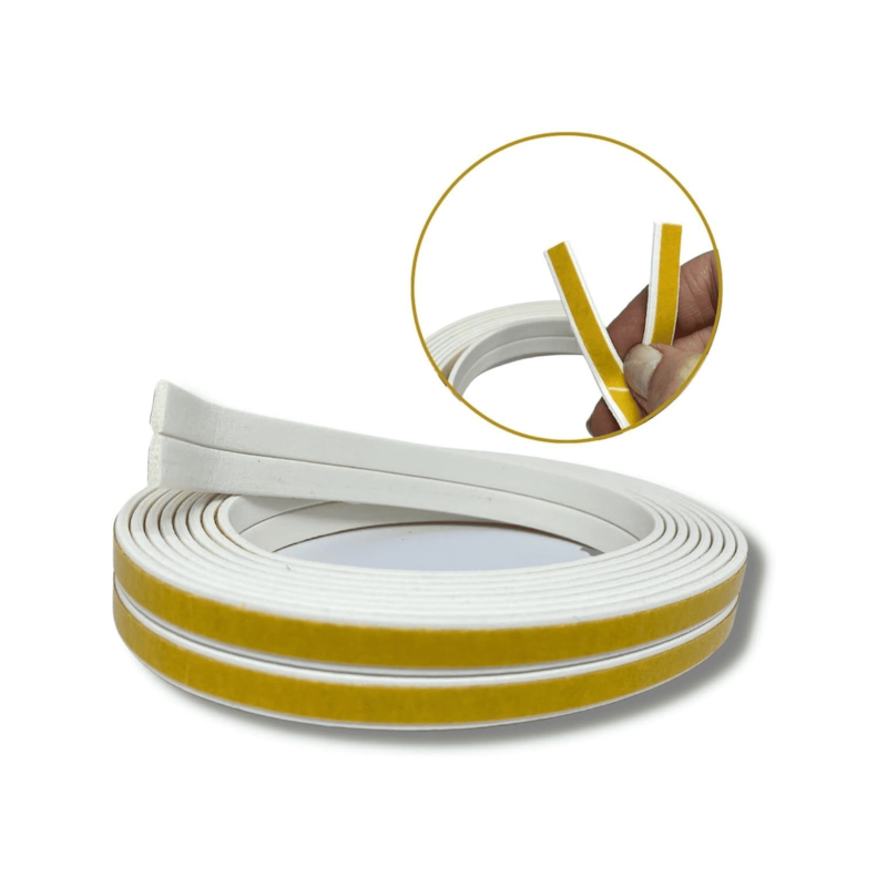 Veda Frestas Auto Adesivo 2mm Branco Modelo I Stamaco