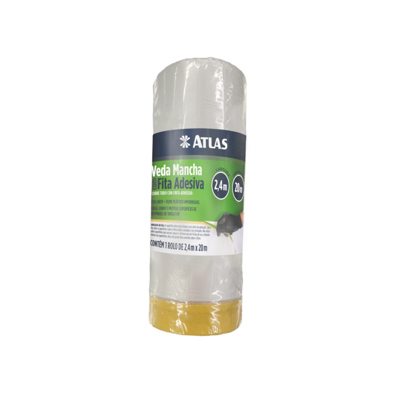 Veda Mancha com Fita Crepe 2,4mx20m Atlas