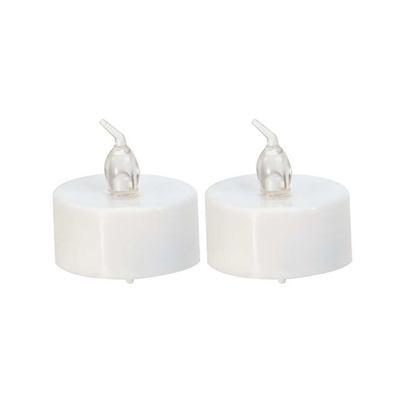 Vela Artificial Branca com 2 Peças Zein