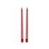 Vela Banquete Espiral Vermelho 20cm 2 Peças Cromus