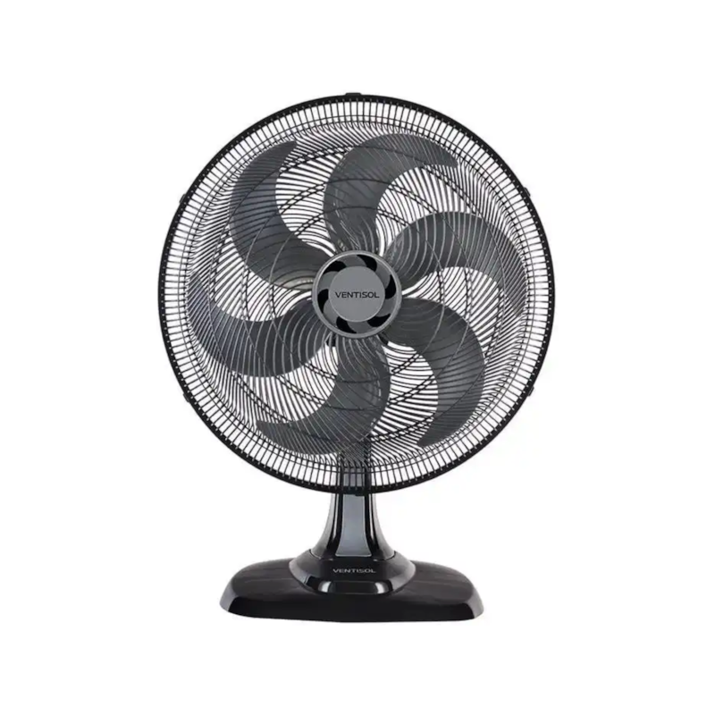 Ventilador de Mesa Turbo 6 Pás 50cm Preto Ventisol