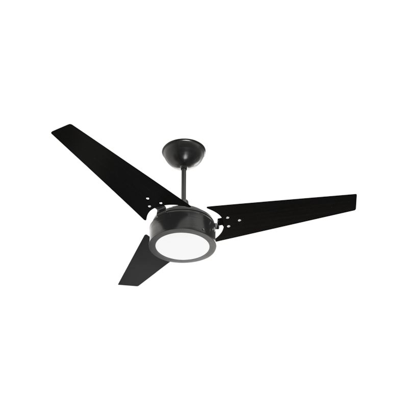 Ventilador de Teto Ideal LED 3 Pás Preto 220V C3V Venti Delta