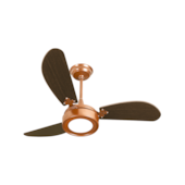 Ventilador de Teto New Light LED 3 Pás Cobre Tabaco 130W 220V Venti-Delta