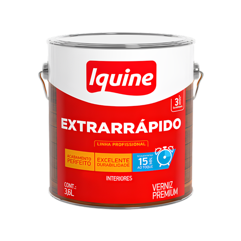 Verniz Extra Rápido Incolor 3,6L Iquine