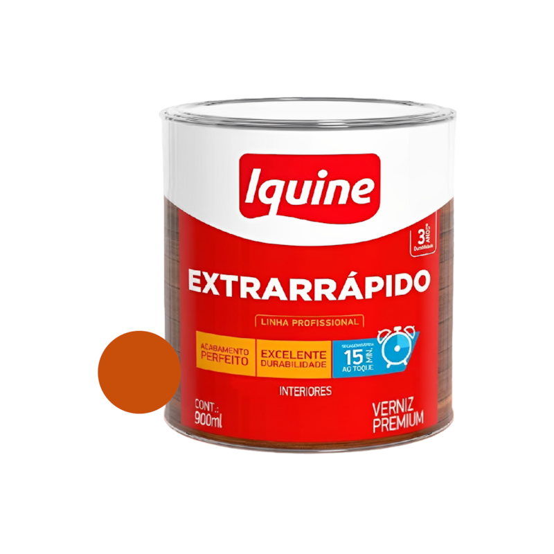 Verniz Extra Rápido Mogno 900ml Iquine