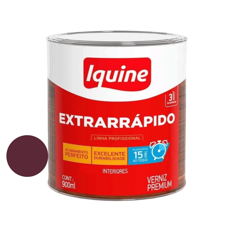 Verniz Extra Rápido Vinho 900ml Iquine