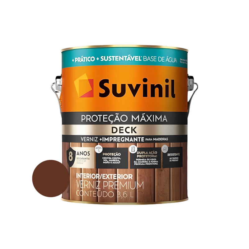 Verniz Proteção Máxima Deck Acetinado Ambuia 3,6L Suvinil