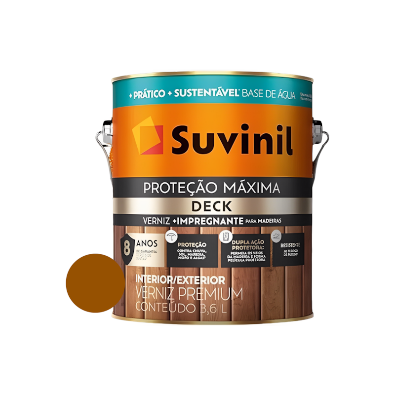 Verniz Proteção Máxima Deck Acetinado Natural 3,6L Suvinil