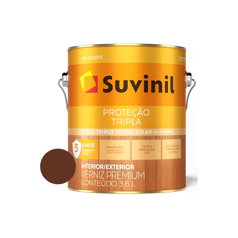 Verniz Proteção Tripla Brilhante Imbuia 3,6L Suvinil