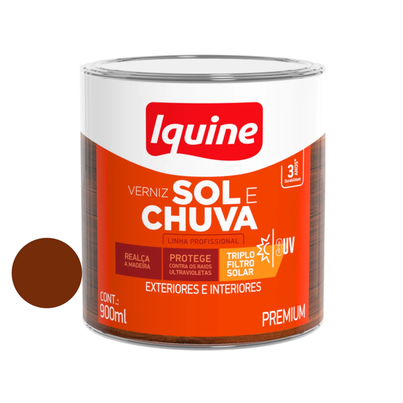 Verniz Sol e Chuva Imbuia 900ml Iquine