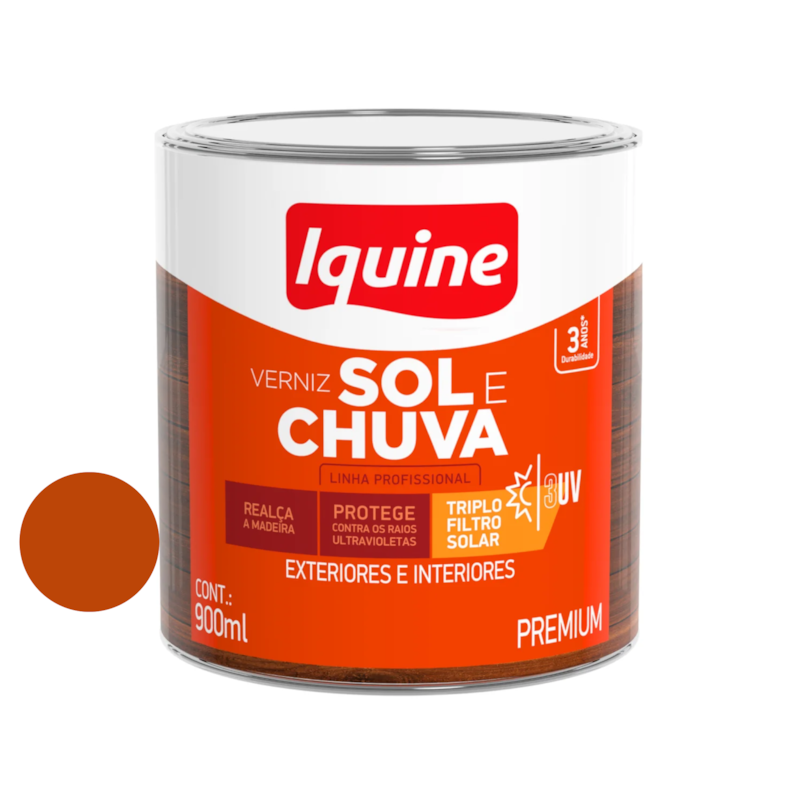 Verniz Sol e Chuva Mogno 900ml Iquine