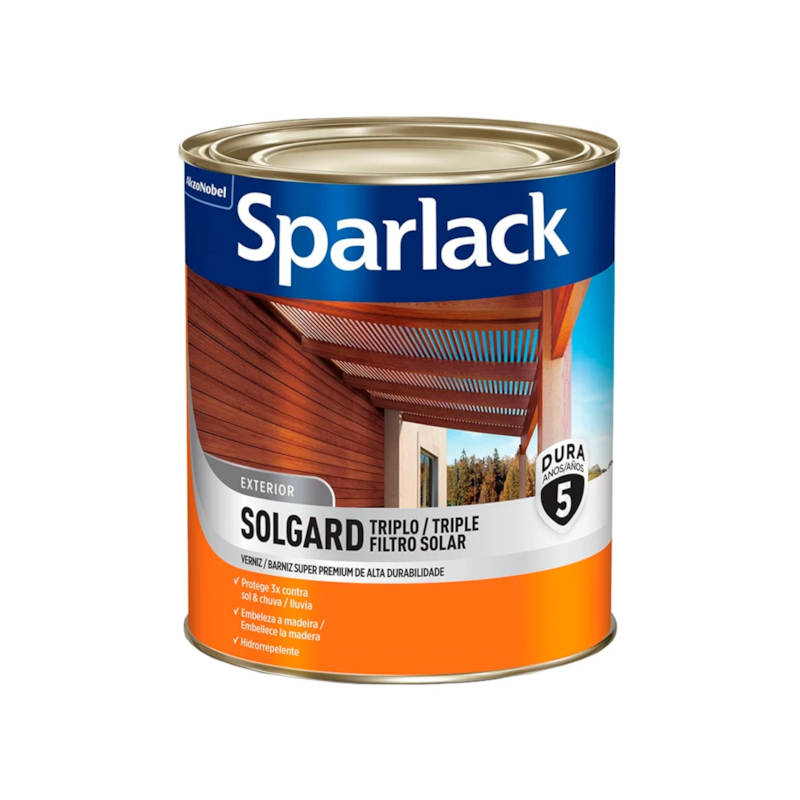 Verniz Solgard Triplo Filtro Solar BR Natural 900ml Sparlack