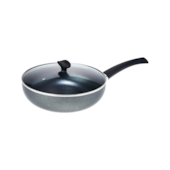 Wok 28cm Massala com Tampa 3,55L Preto Brinox