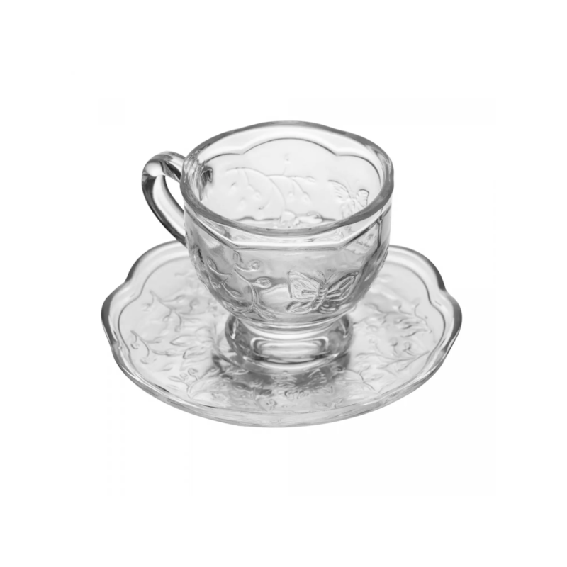 Xícara com Pires Café Buttefly 80ml Lyor