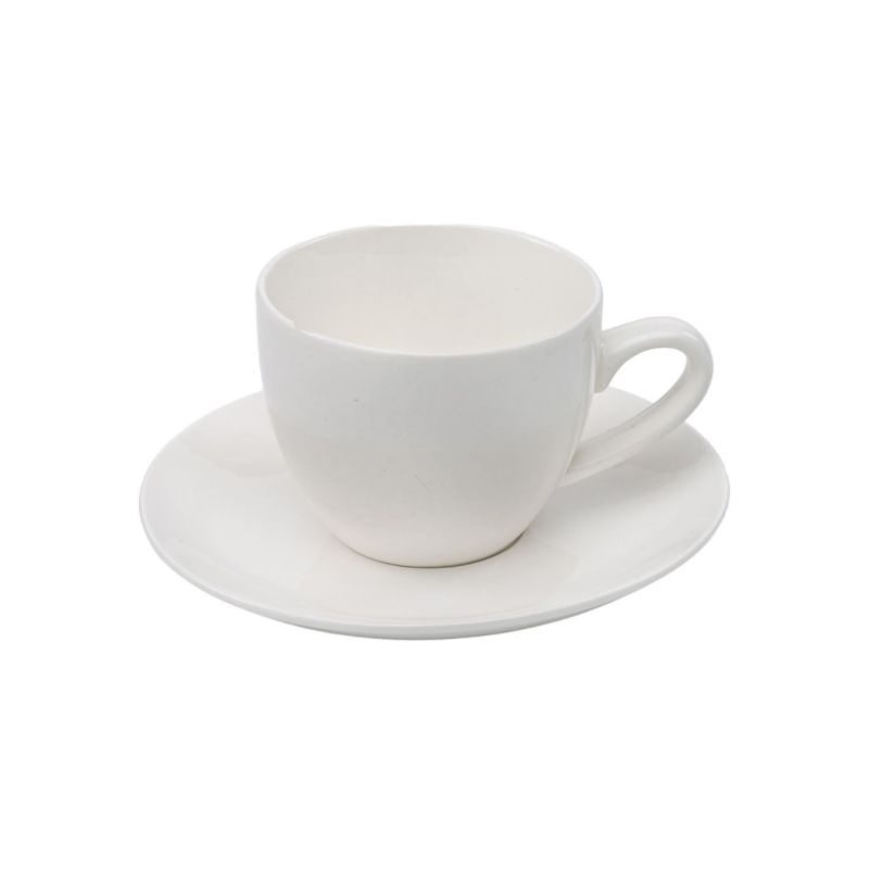 Xícara com Pires Café Clean Porcelana Lyor