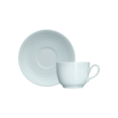 Xicara de Café com Pires Azul Chevron Germer