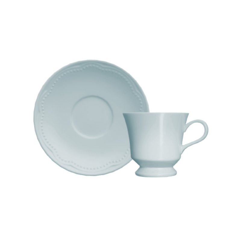 Xicara de Café com Pires Azul Cottage Germer