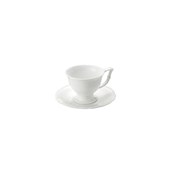 Xícara de Chá com Pires Porcelana Branco 200ml Lyor 