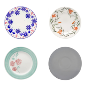 Xicara para Chá com Pires 14cm Oxford (Cores Sortidas)